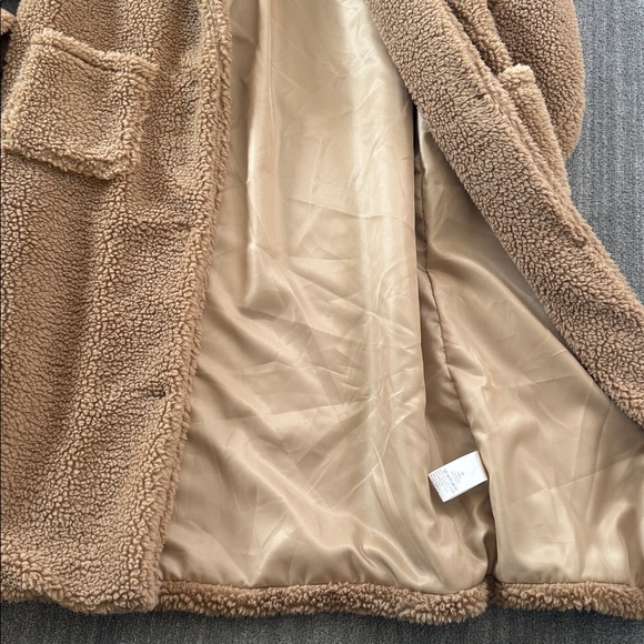 Button Front Faux Fur Coat - Picture 7 of 10